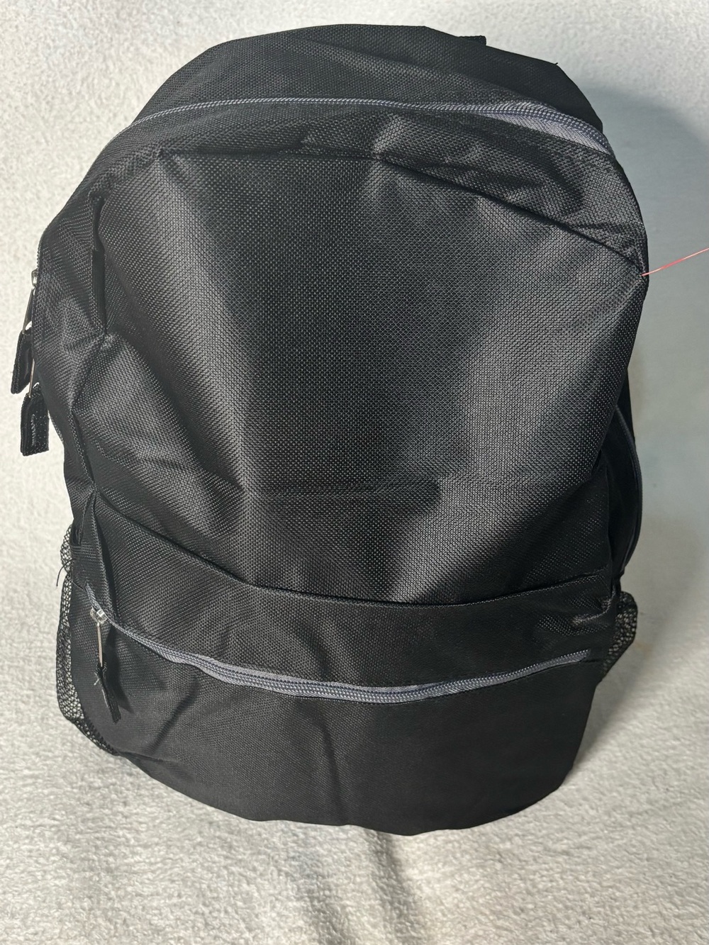 Classic Black Men's Backpack with Multiple Compartments